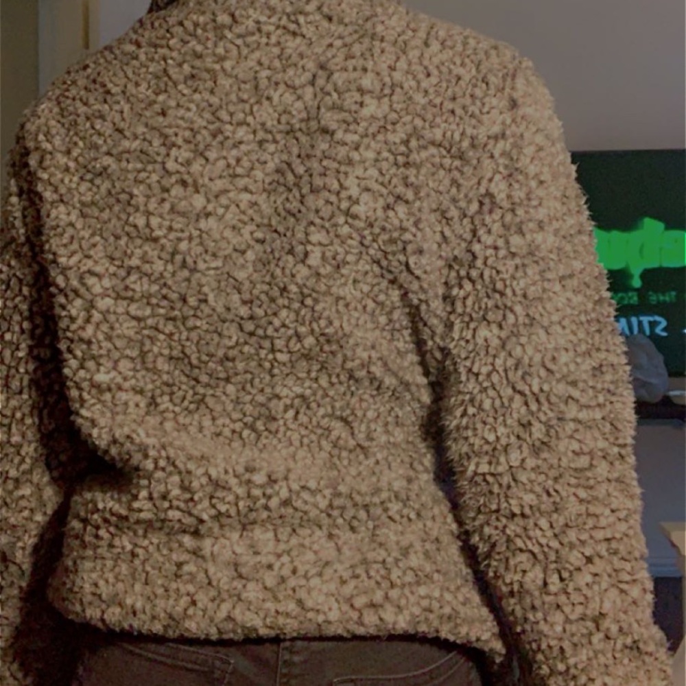 Soft Over Sizes Zip Up Sweater